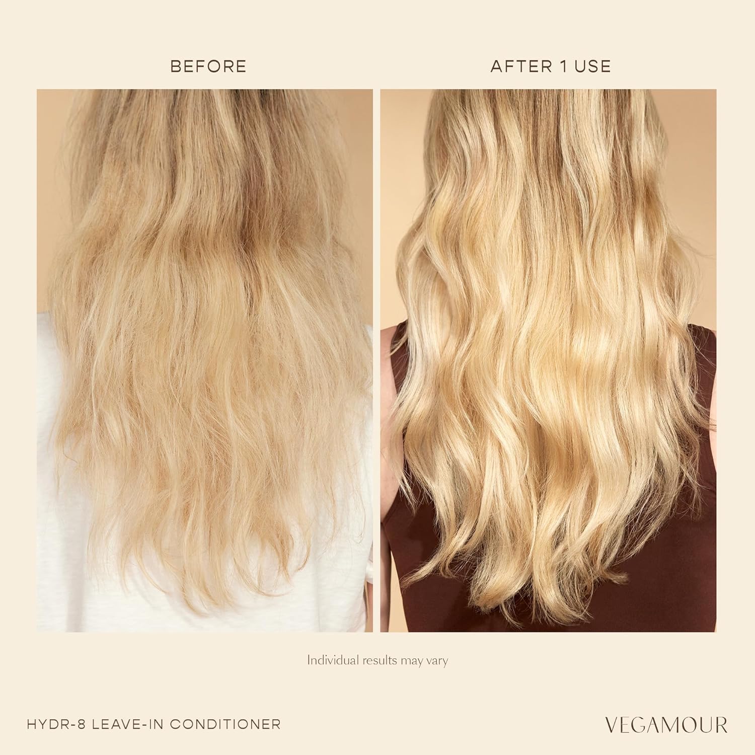 HYDR-8 Leave-In Conditioner, for Deep Hydration & Heat Protection, with Vegan Keratin, for Soft, Silky, Frizz Free Hair