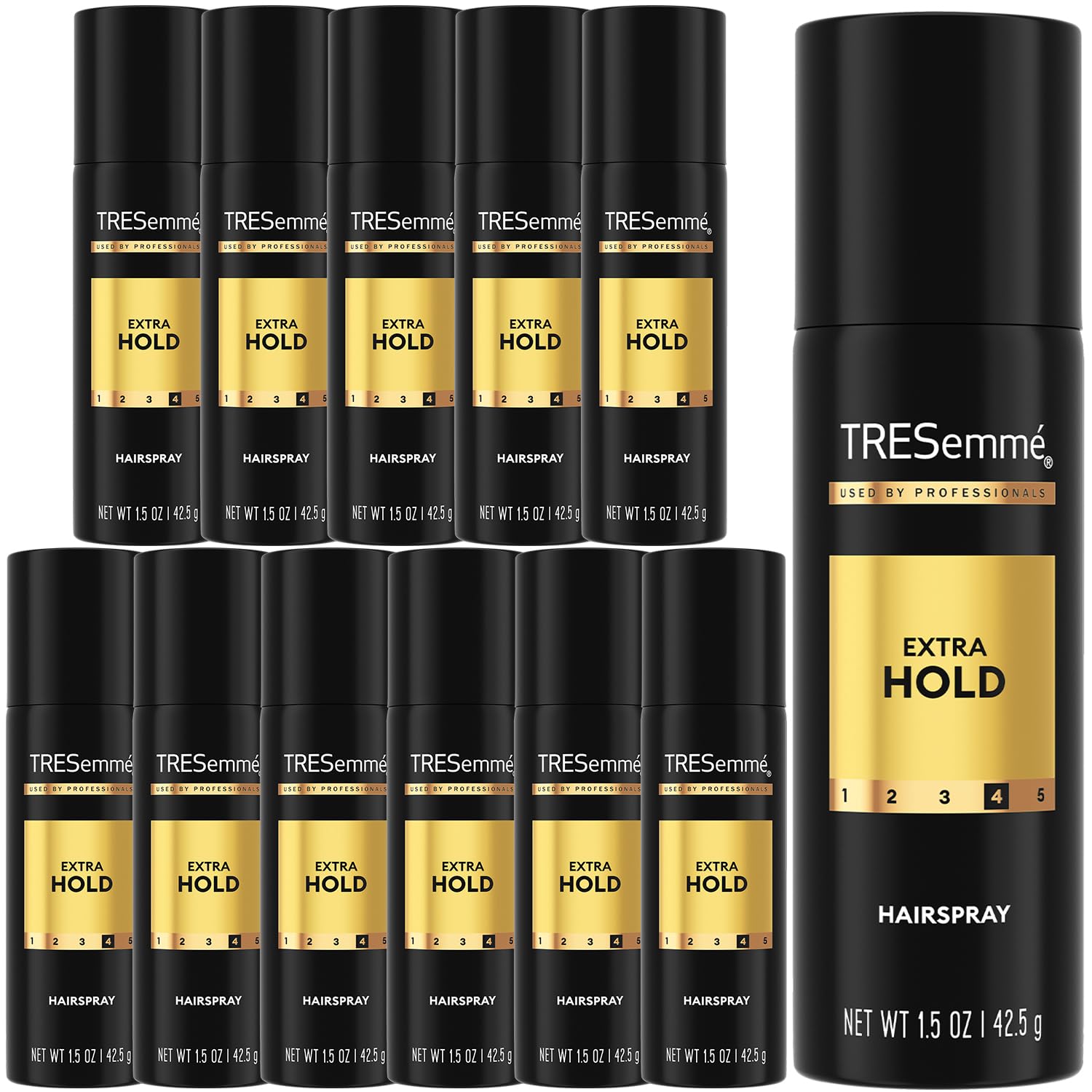 TRESemmé Travel Hairspray, Extra Hold, 24-Pack – Hair Styling Products for On-the-Go Frizz Control, Anti-Humidity Protection, 1.5 Oz Ea